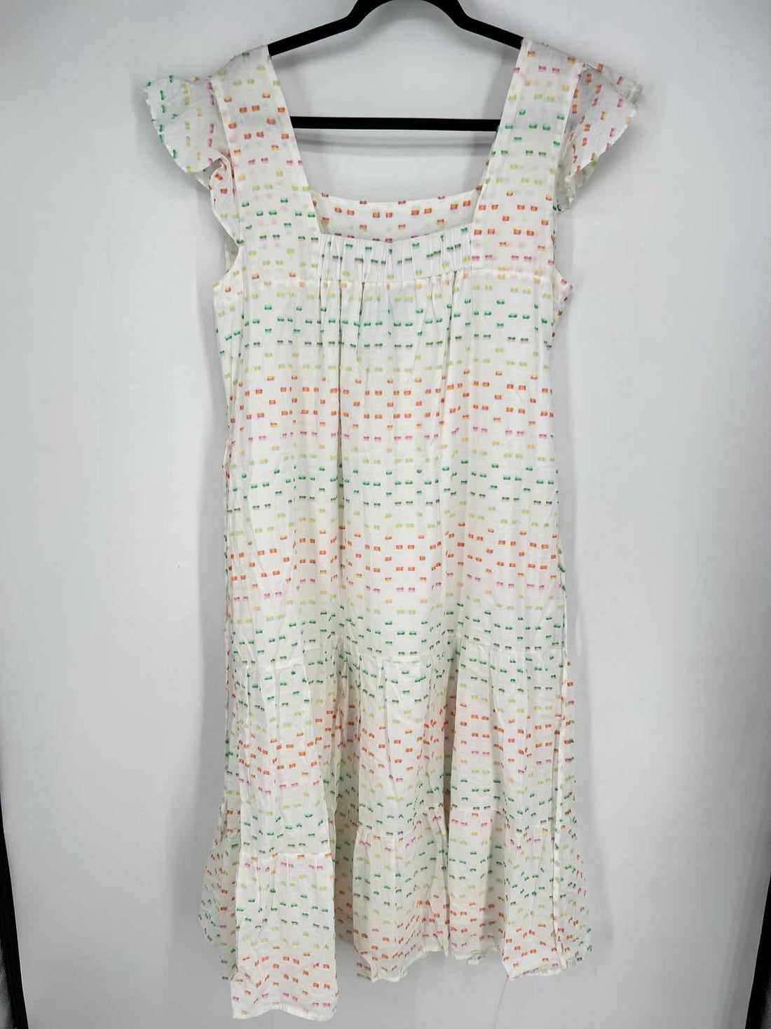 Draper James RSVP Size XL White Print Short Sleeve Dress