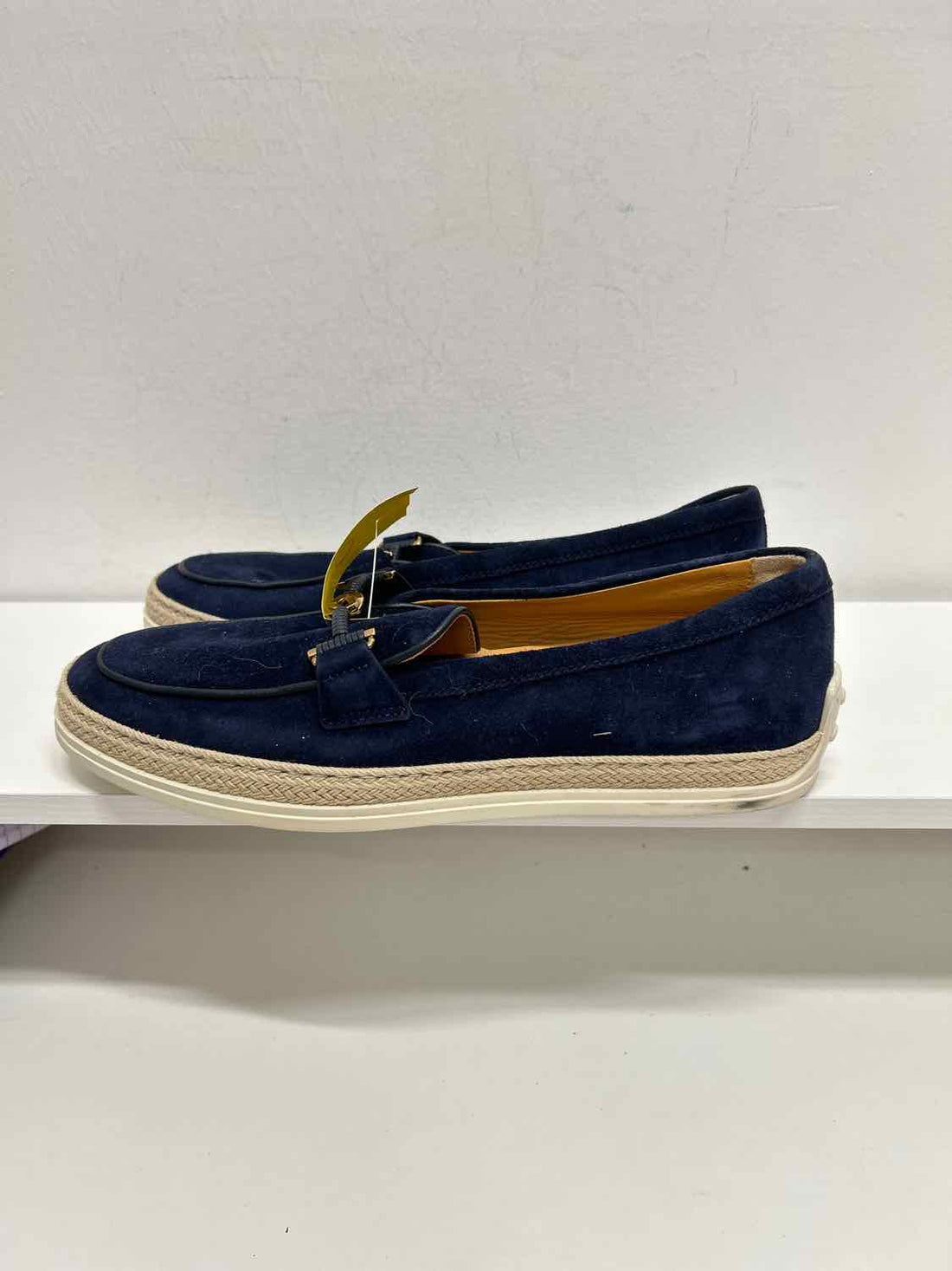 Tods Women Size 38 (7.5-8) Navy Like New Suede Espadrilles