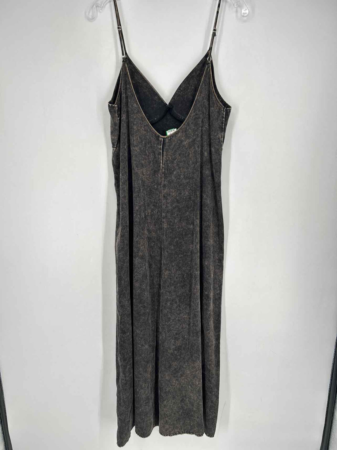 Zenana Size L Acid Wash Black Sleeveless Maxi