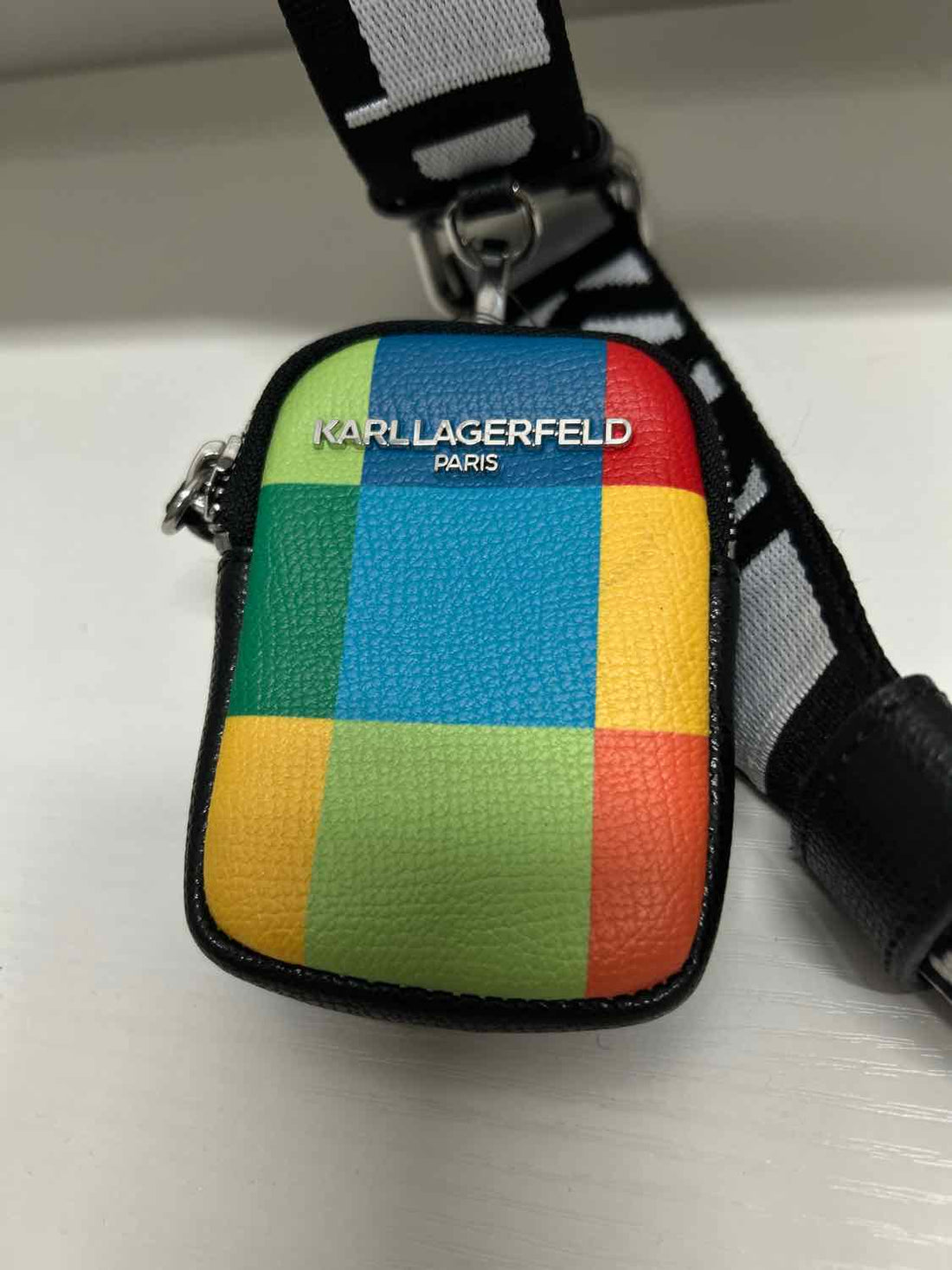 Karl Lagerfeld Rainbow Print Leather NWT Crossbody