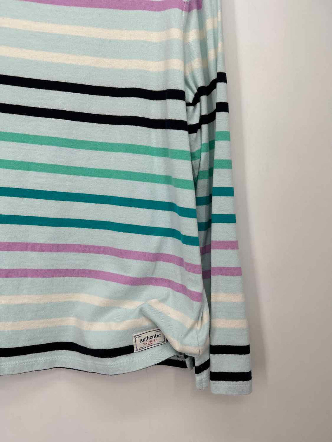 Talbots Size M Light Blue Stripe Long Sleeve