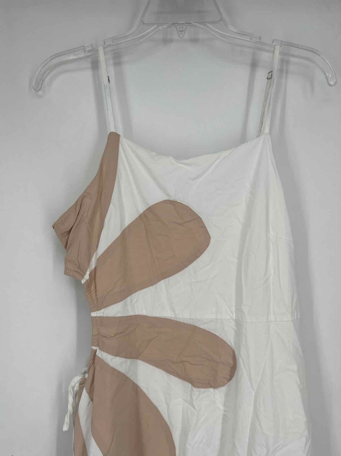 Strut & Bolt Size L White & Beige Sleeveless Dress