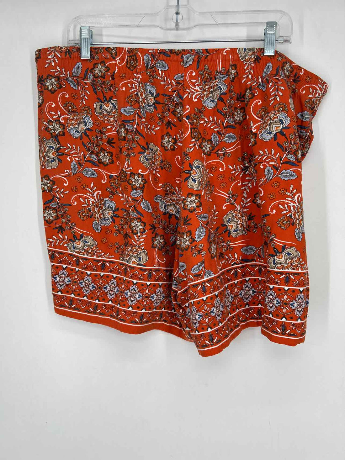 J Jill Size L Orange & Blue Floral Shorts