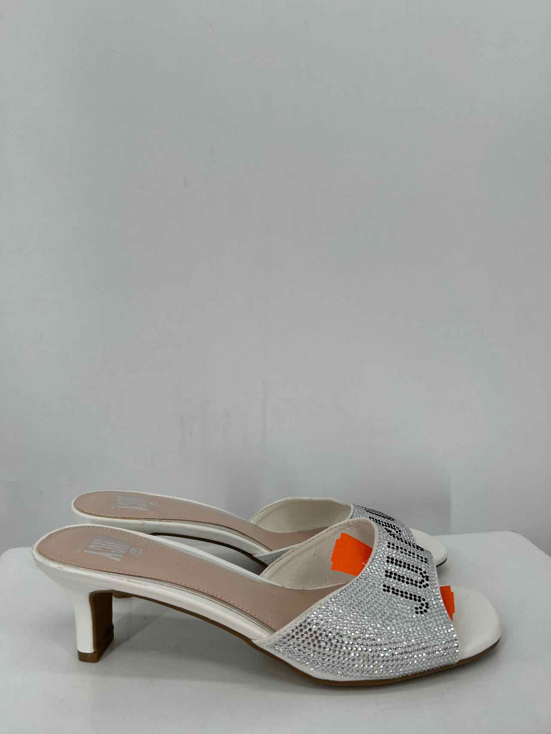 Juicy Couture Women Size 11 White Rhinestone Heels