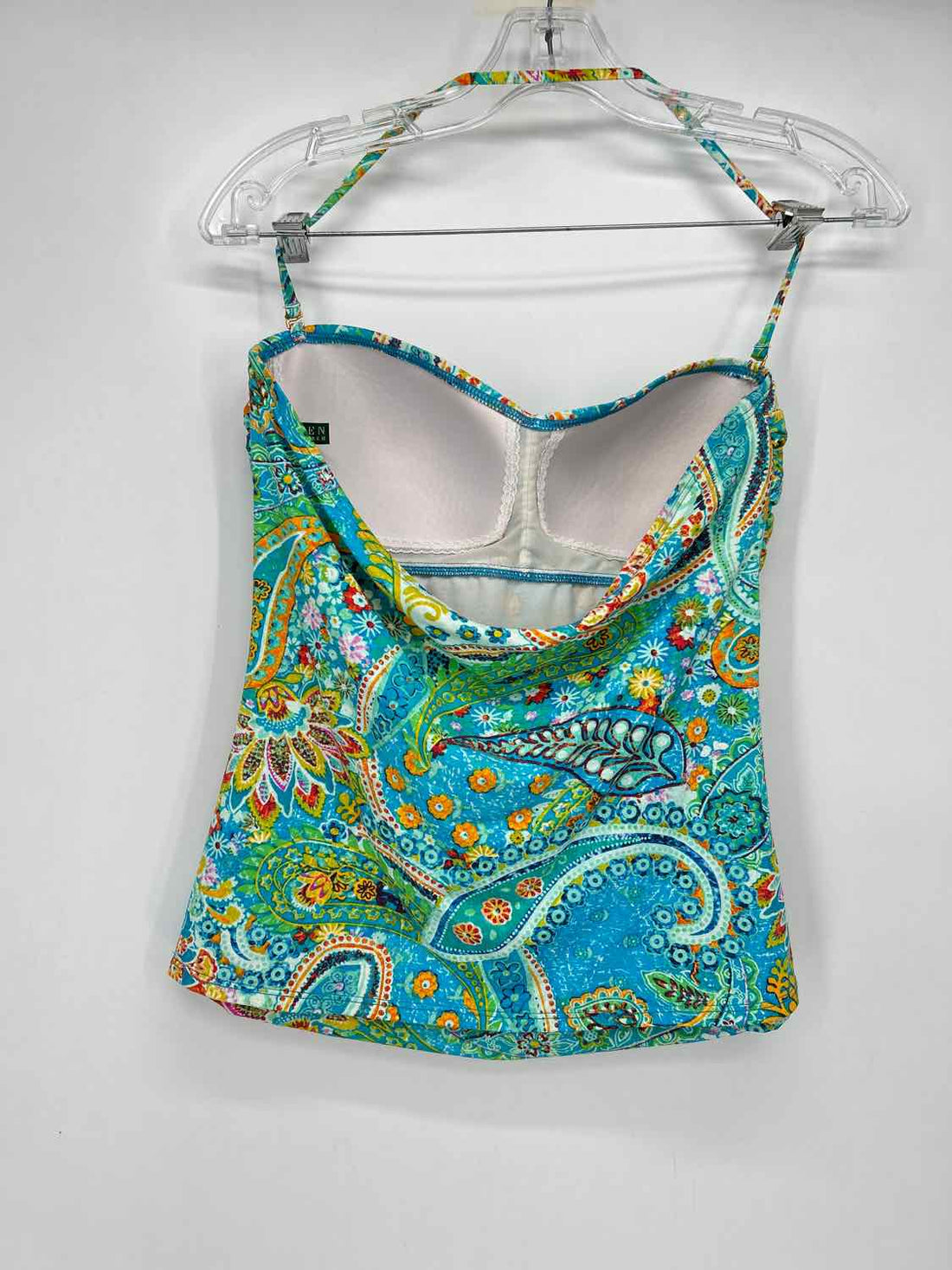 Ralph Lauren Size M Blue Paisley 2 PC Swimsuit