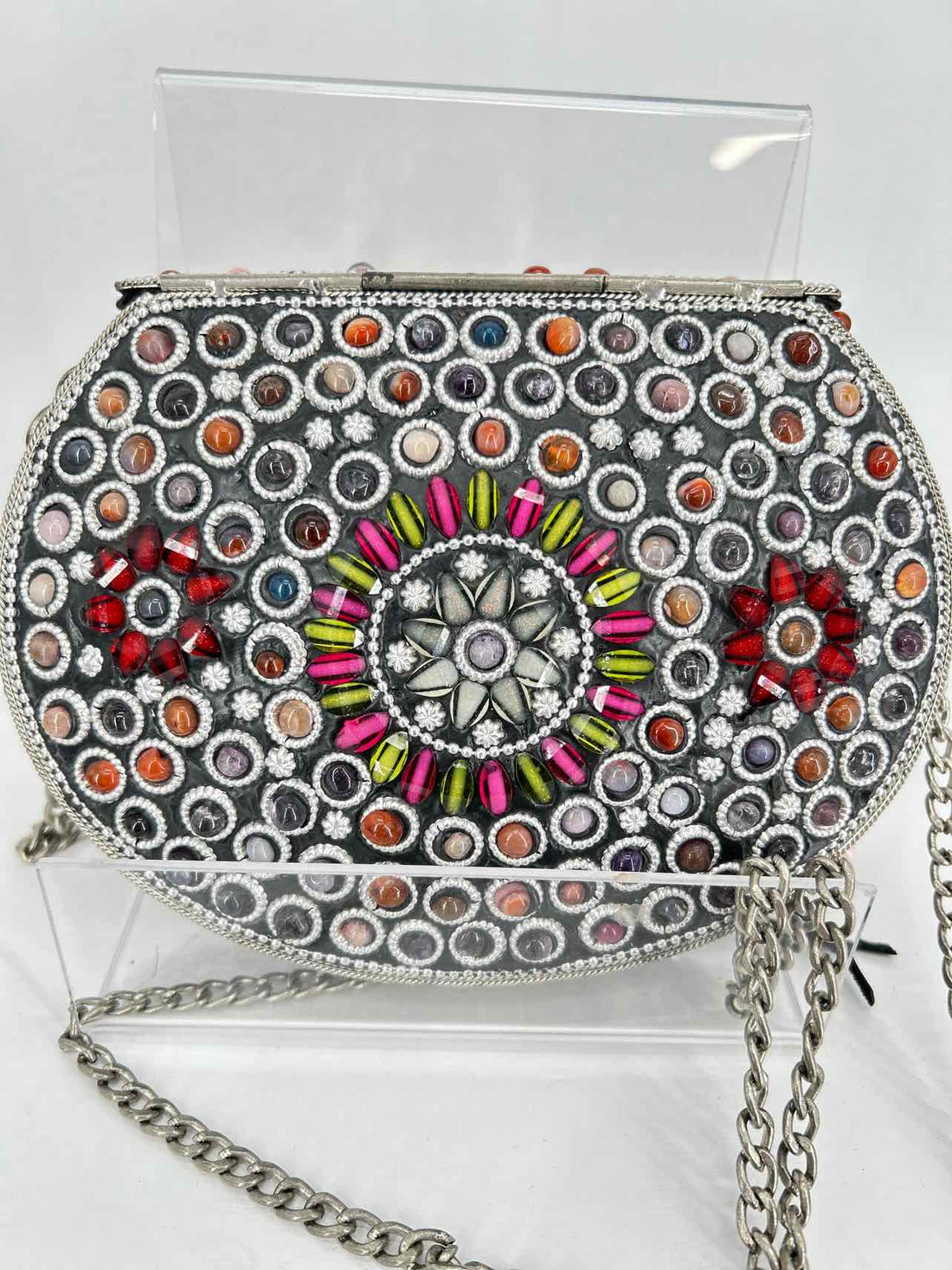 Sam Edelman Black Multi Embellished Pre Owned Crossbody