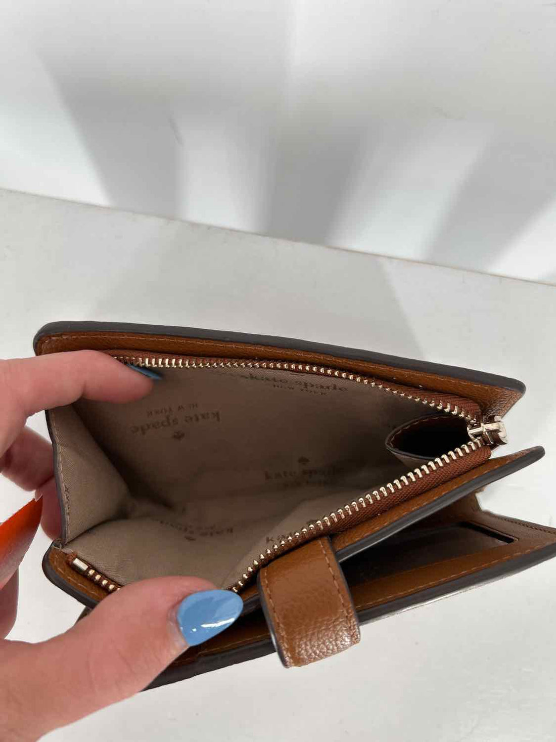 Kate Spade Brown Pebbled Leather Wallet