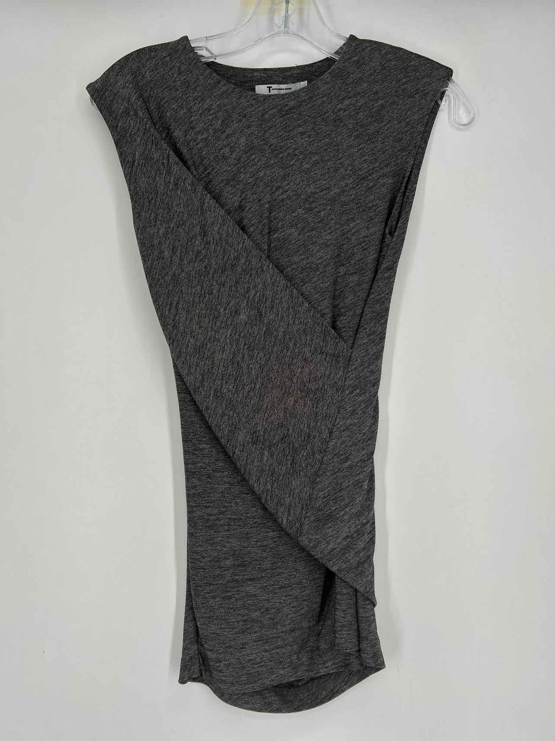 T Alexander Wang Size XS Heathered Gray Short Sleeve