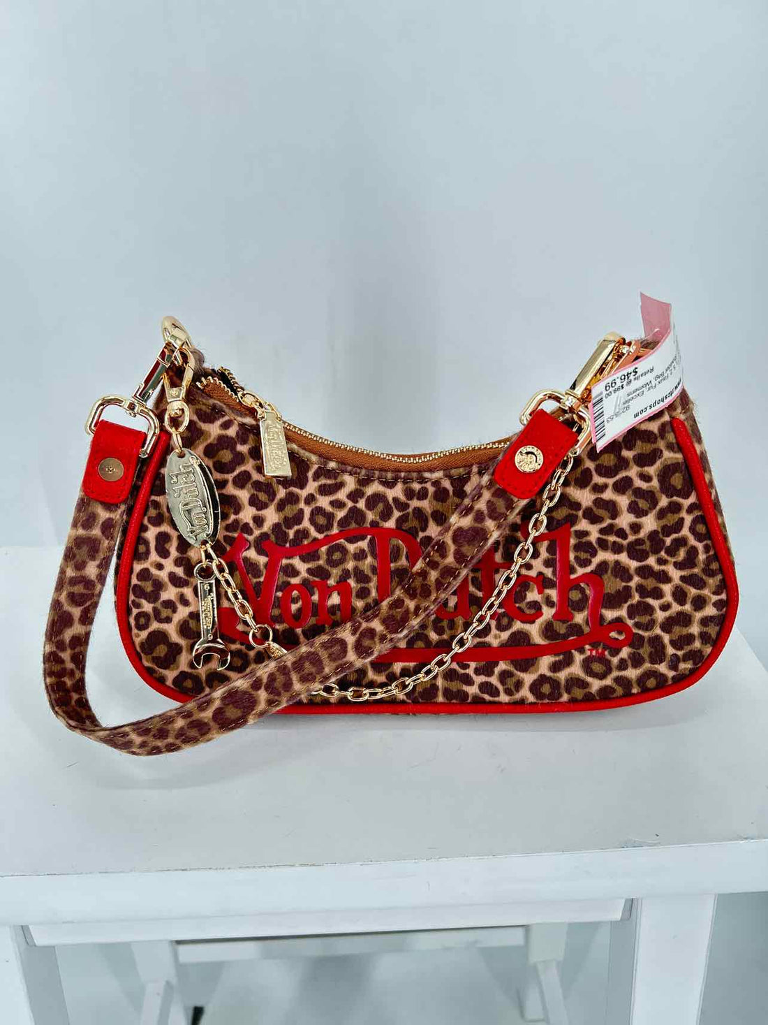 Von Dutch Leopard Faux Fur Excellent Condition Shoulder