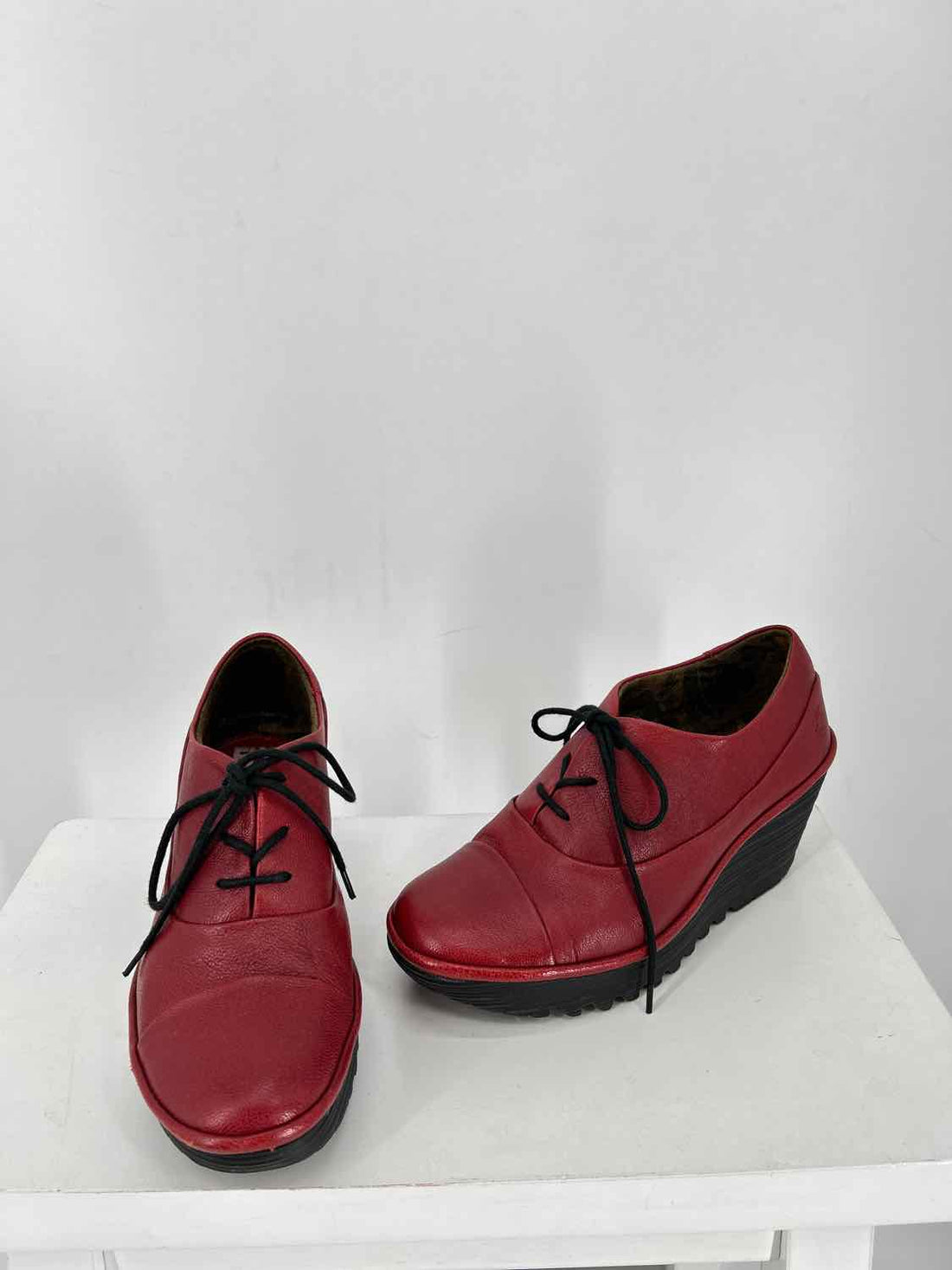 Fly london Women Size 37 Red Leather Wedges