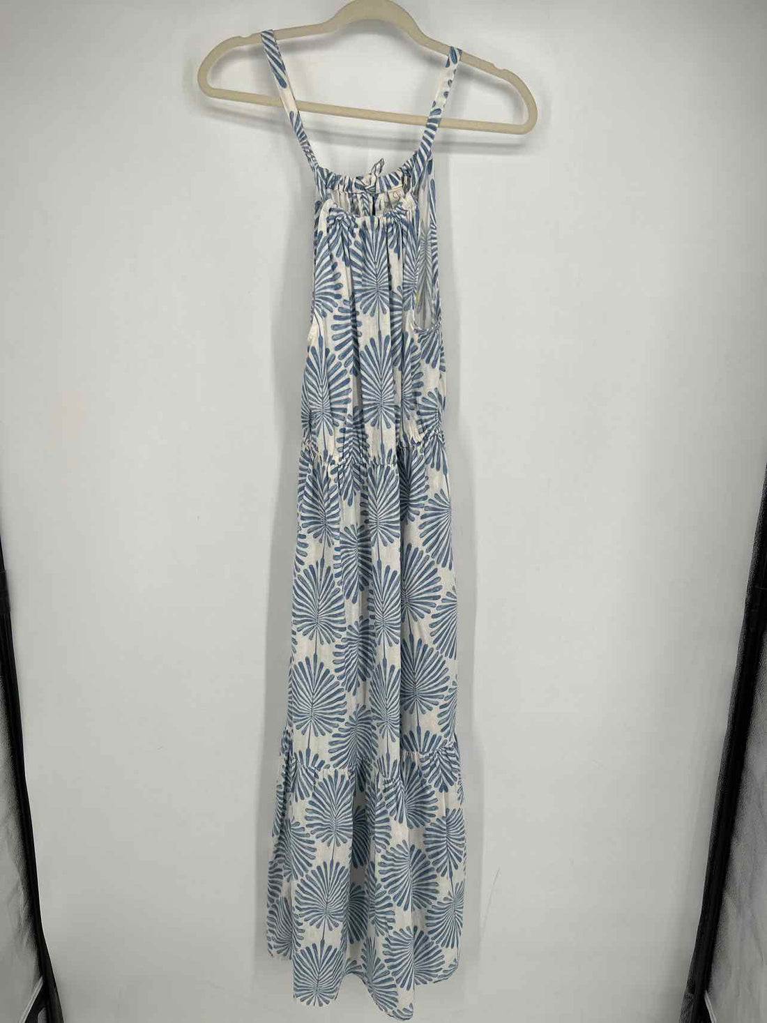 Joie Size M White & Blue Print Dress