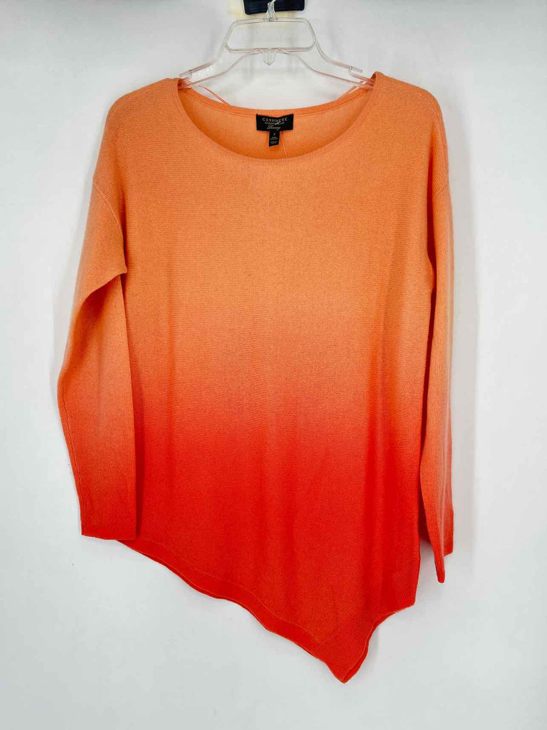 Charter Club Size S Peach Ombre Cashmere Sweater
