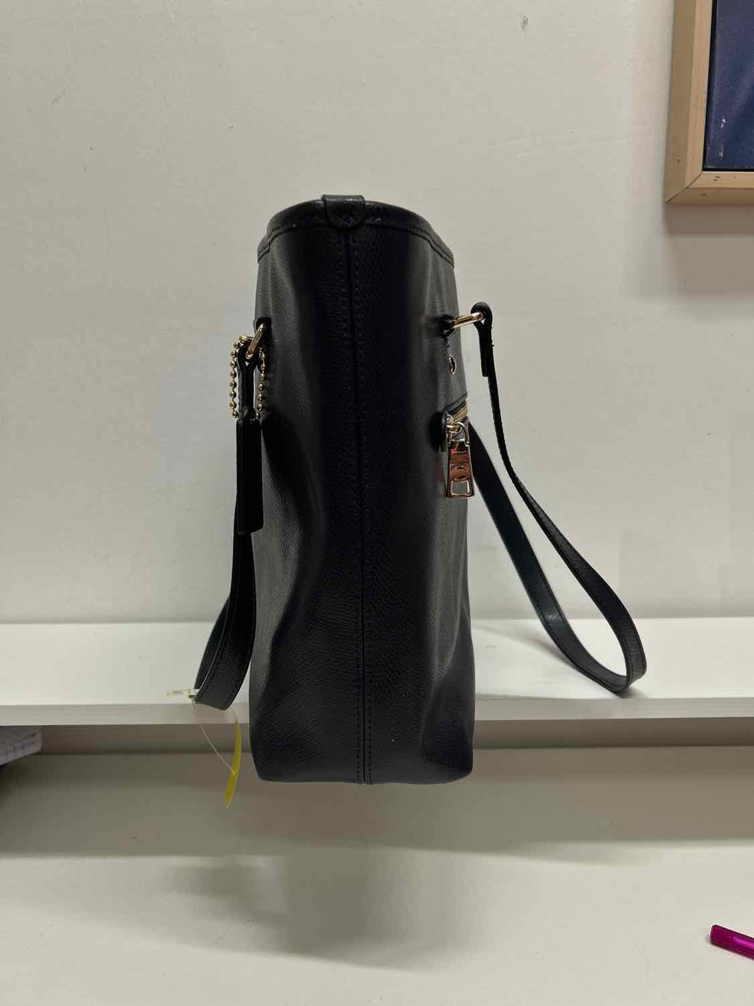 Coach Navy Pebbled Leather Crossbody