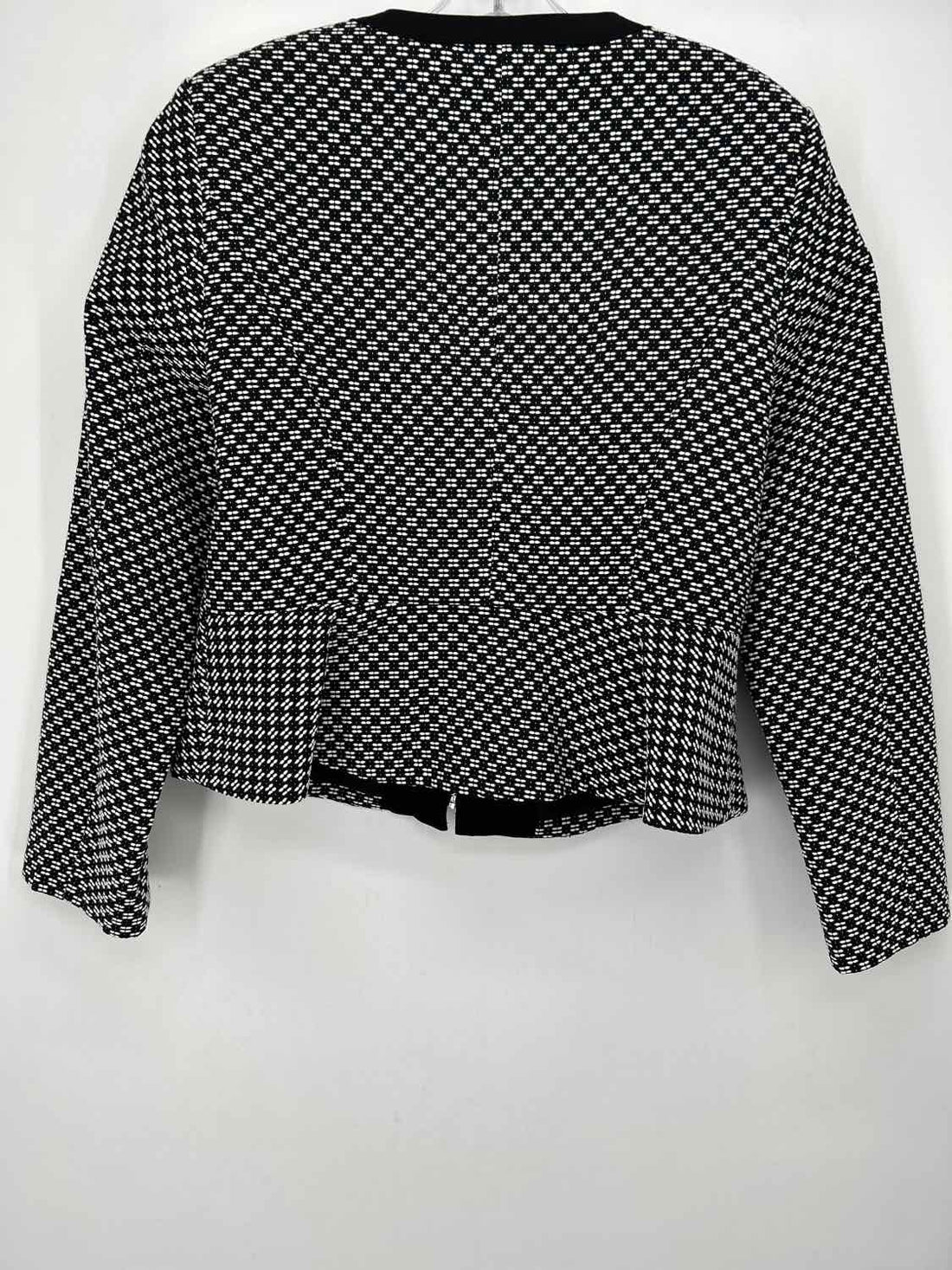 Calvin Klein Size 12 Black & White Print Jacket