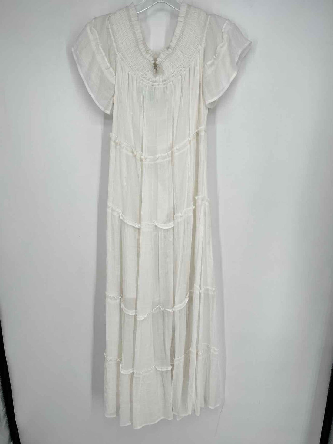 Jodifl Size S White Short Sleeve Dress