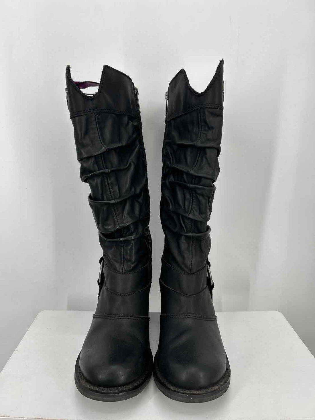 Harley Davidson Women Size 9 Black Genuine Leather Knee-High Boot