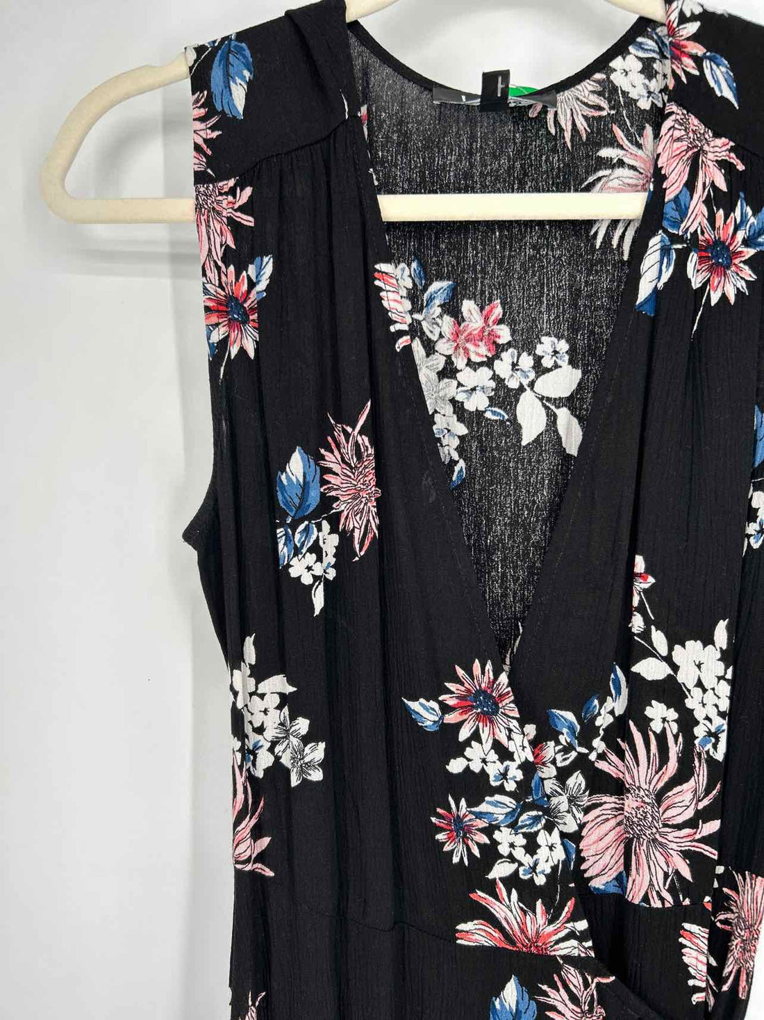 Lulus Size S Black Floral Sleeveless Dress