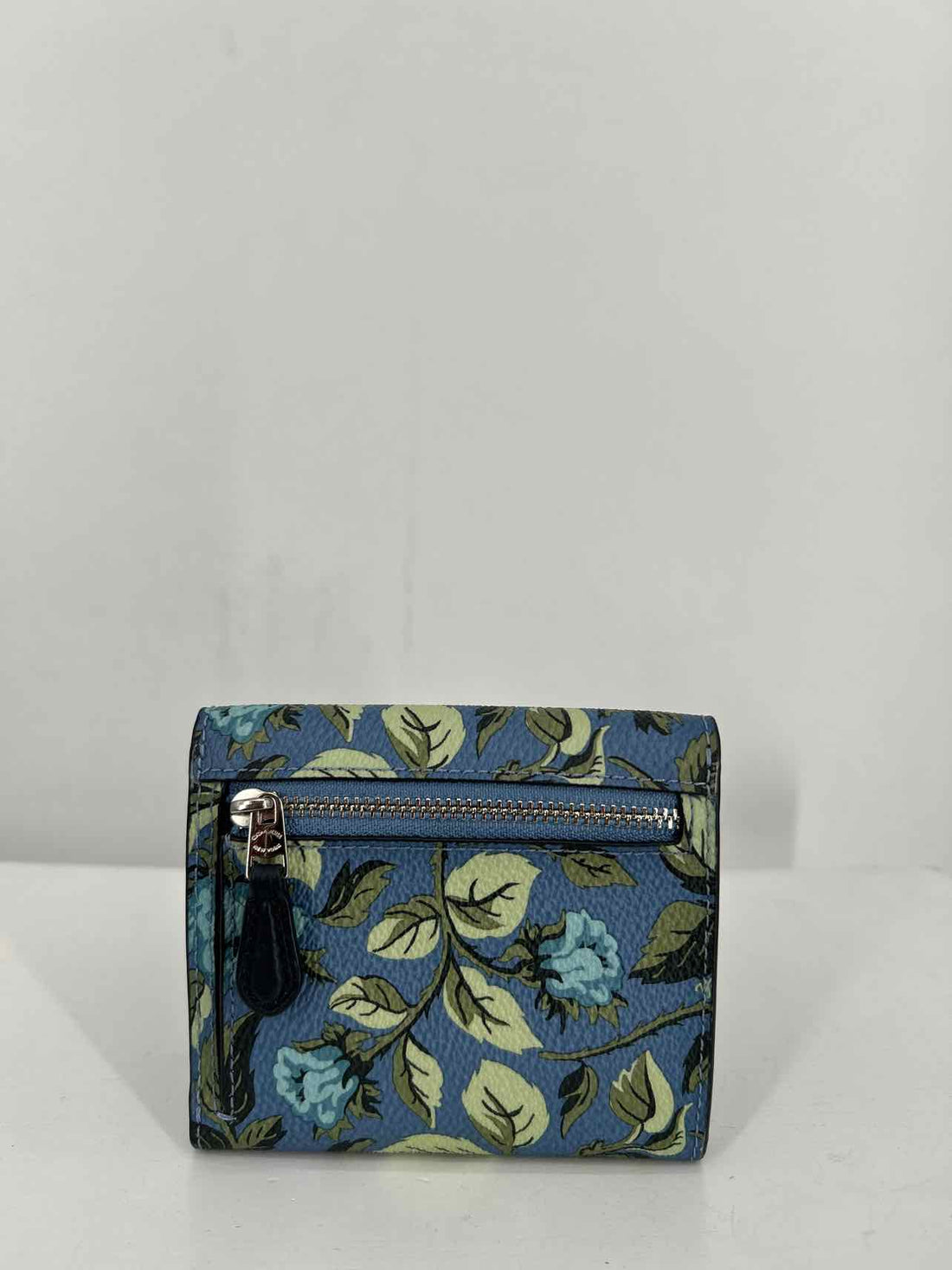 Coach Blue Print Pebbled Leather Wallet