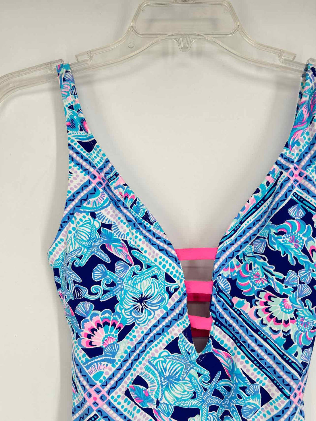 Lilly Pulitzer 0 Blue & Pink Print Lilly Pulitzer Swimsuit
