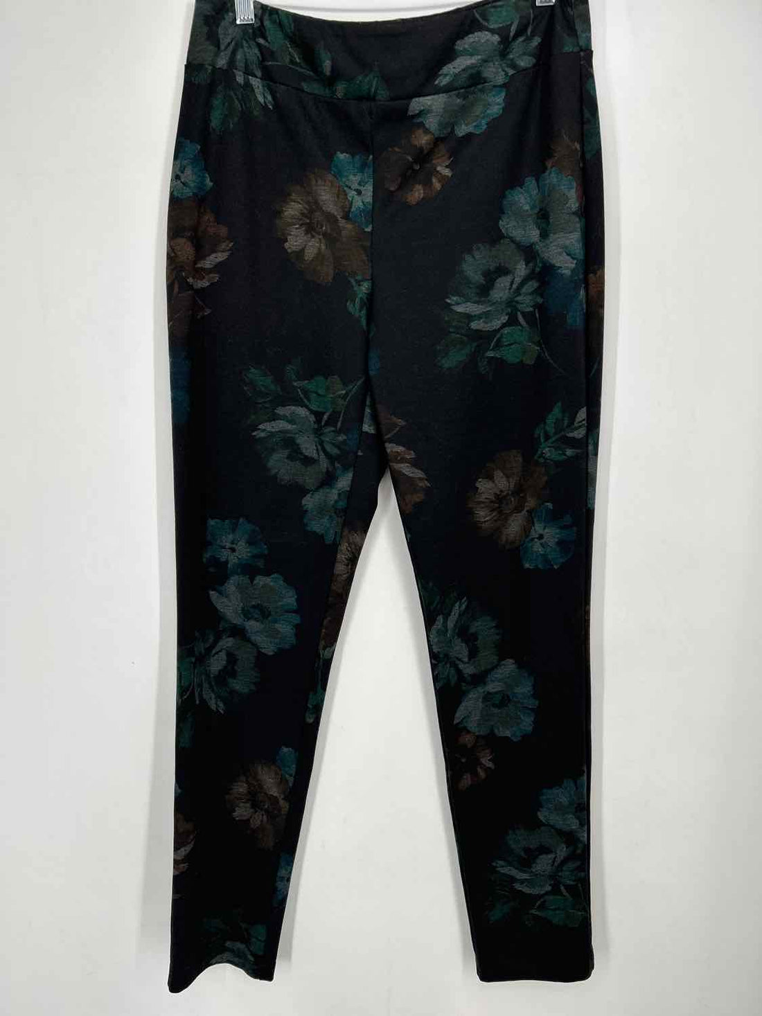 Joseph Ribkoff Size 10 Black Floral Pants
