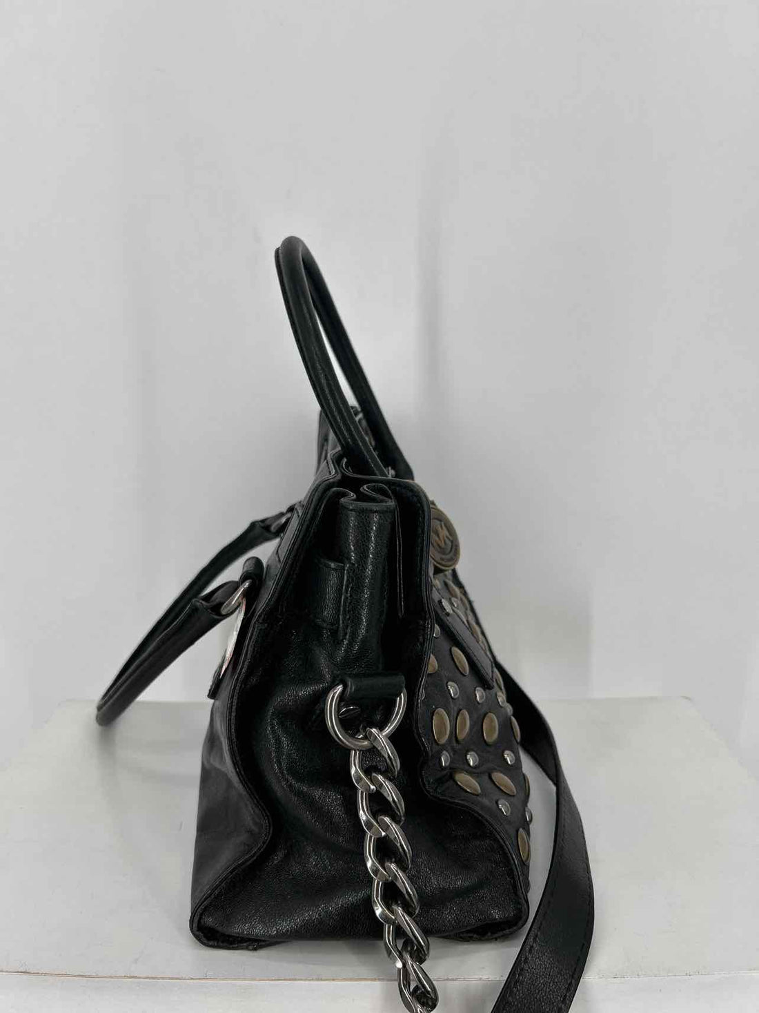Michael Kors Black Leather Pre Owned Satchel