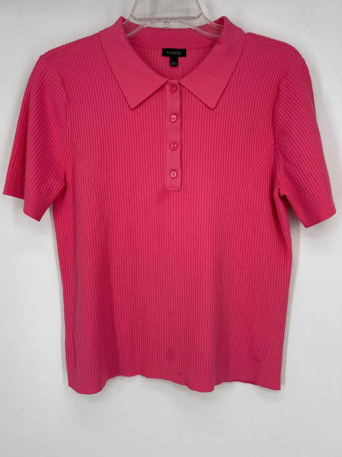 Talbots Size L Pink Short Sleeve