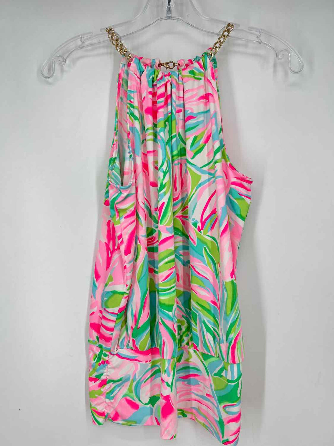 Lilly Pulitzer XS White & Pink Print Sleeveless Lilly Pulitzer Top