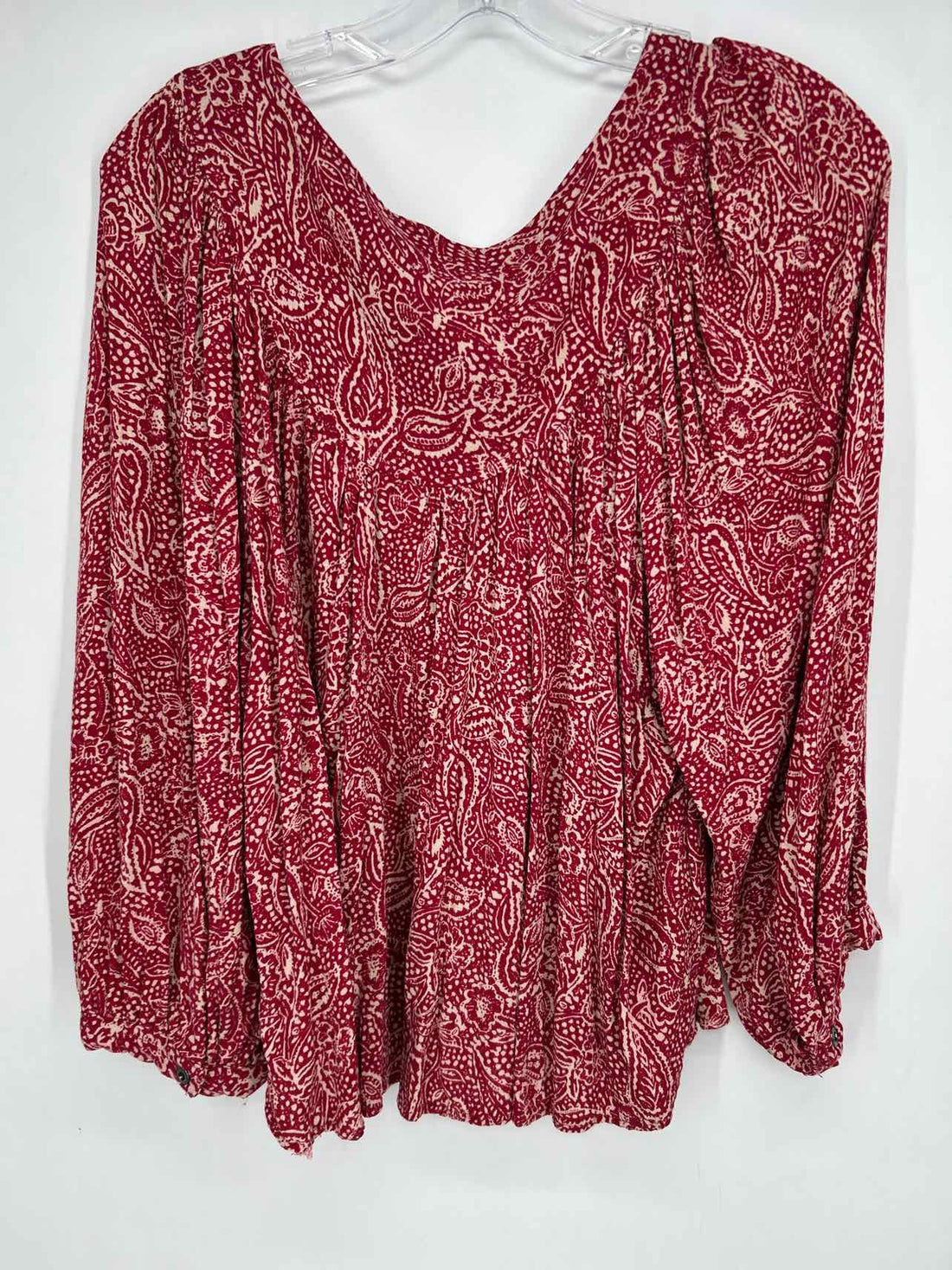 Christian Siriano Size M Red Print Long Sleeve