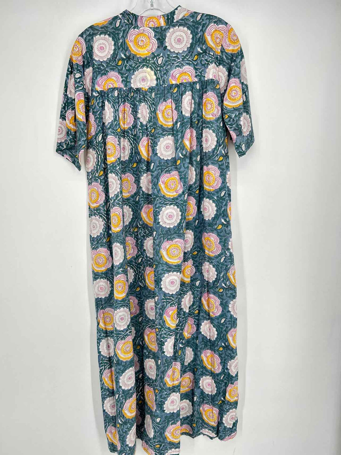 Le Bazar Coastal Size M Blue & Green Floral Maxi