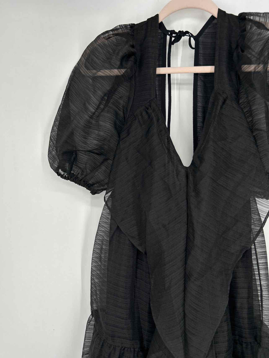 Free People Size 10 Black Short Sleeve Dress