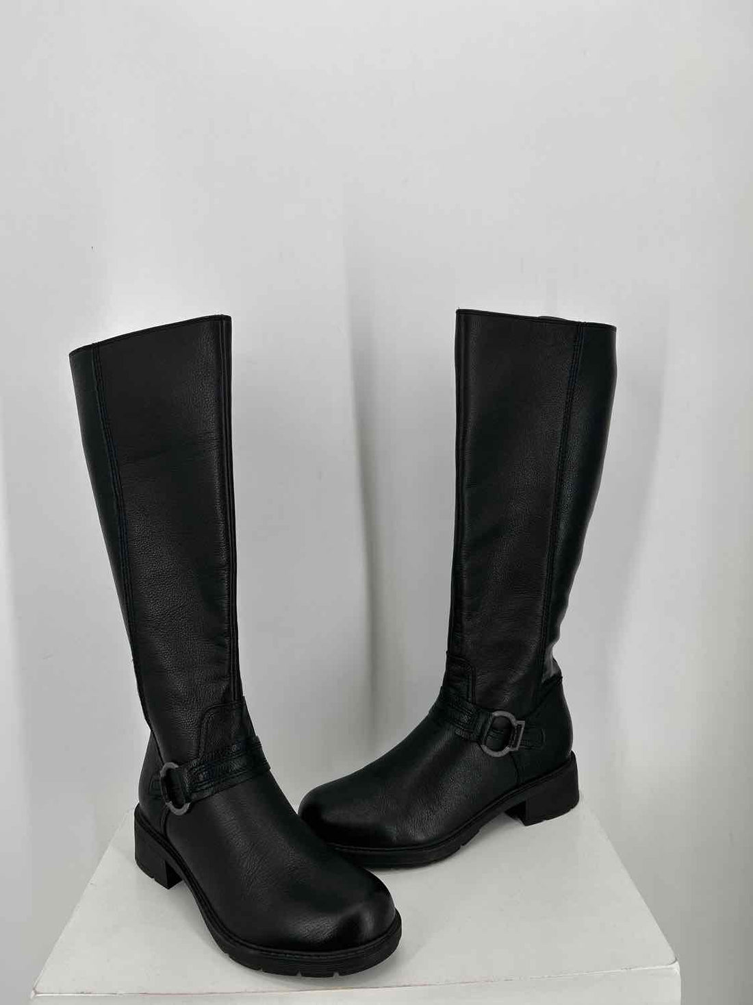 Clarks Women Size 8.5 Black Hearth Rae Knee-High Boot