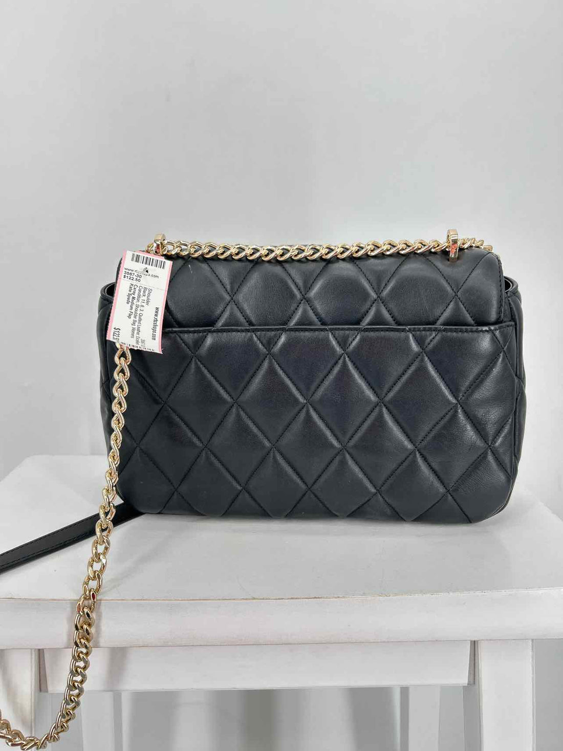 Kate Spade Black Quilted Leather Excellent Condition Shoulder