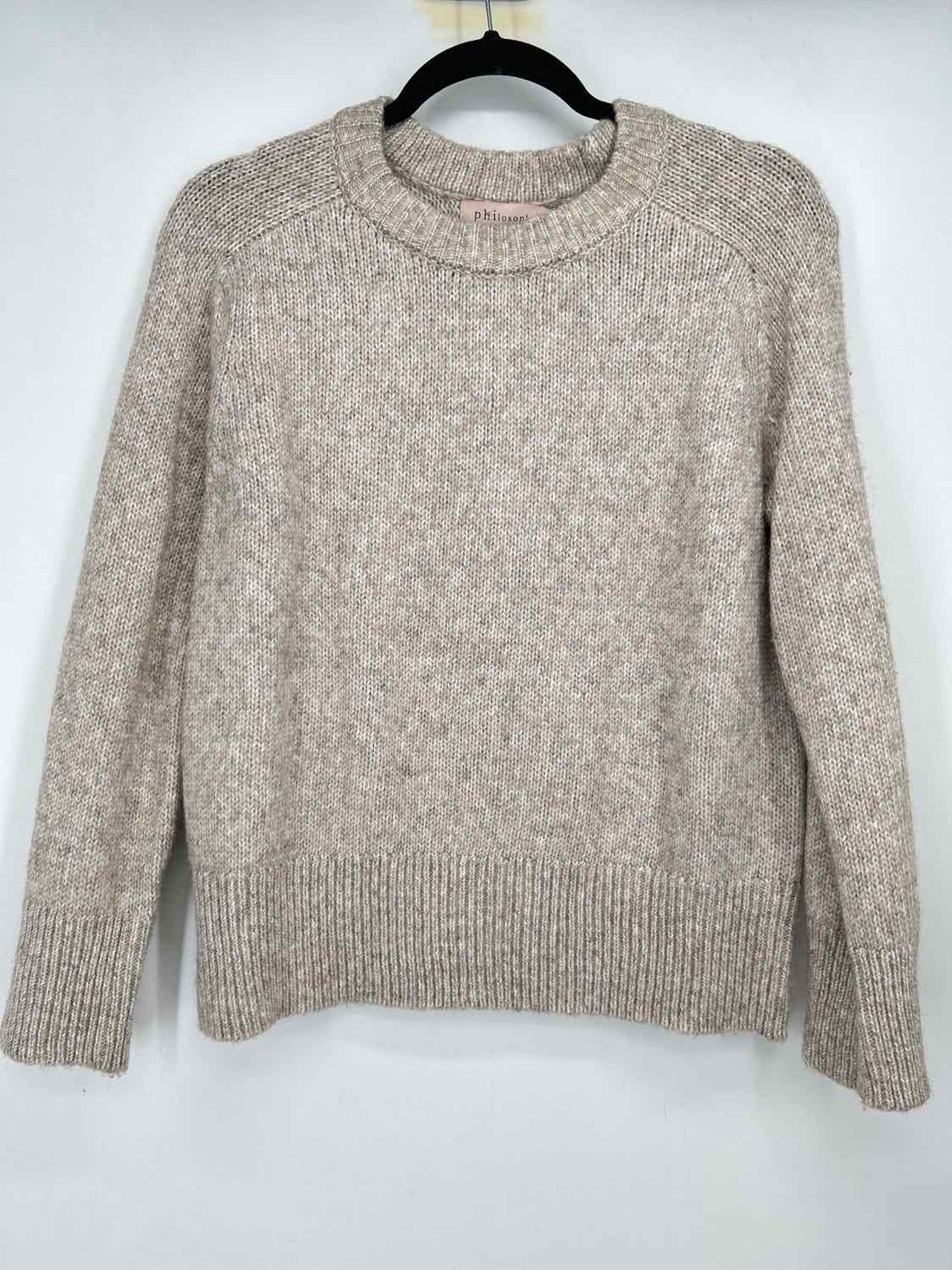 Philosophy Size S Heathered Beige Sweater
