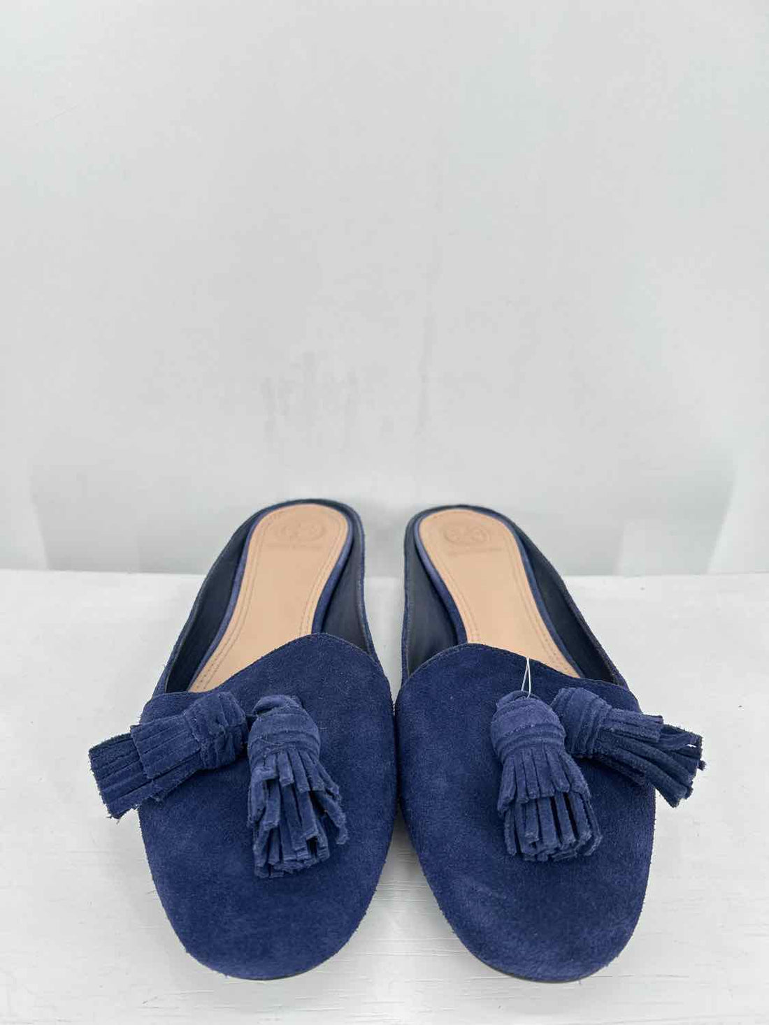 Tory Burch Women Size 7.5 Navy Suede Salinas Mules