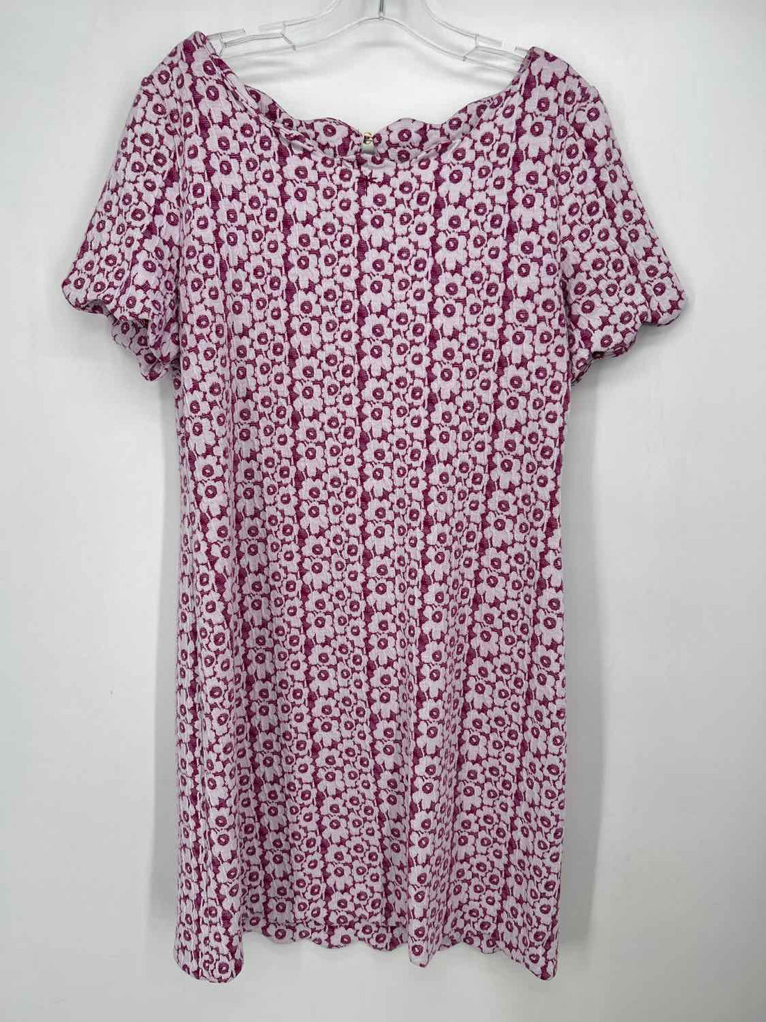 Tyler Boe Size M White & fuschia Short Sleeve Dress