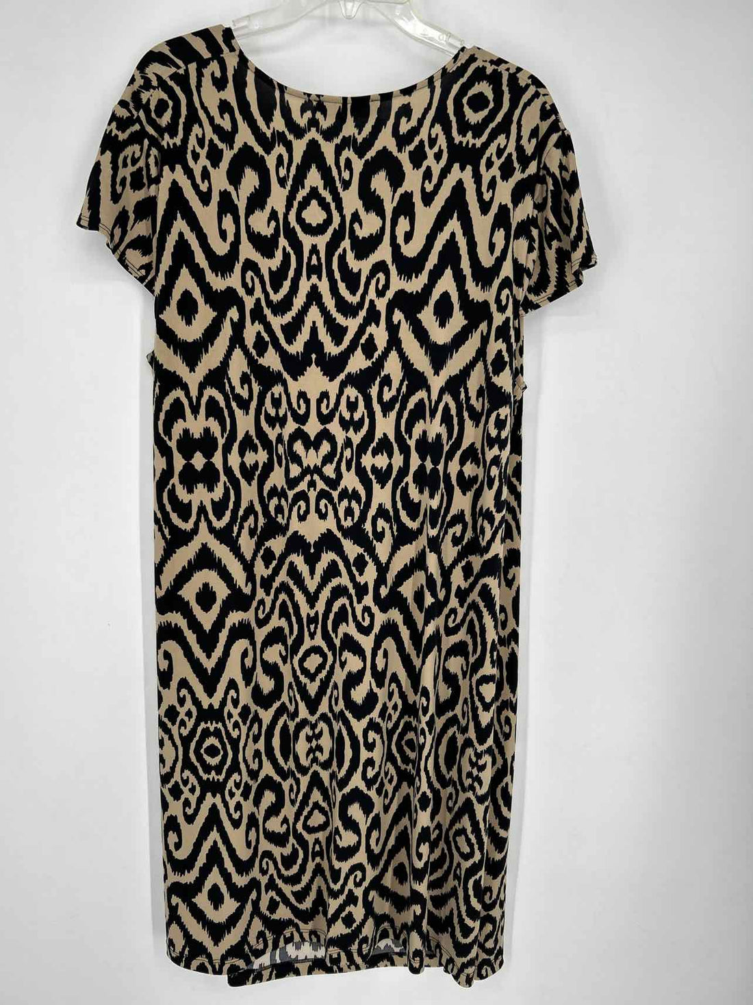 Jones New York Size 3X Black & Tan Short Sleeve Dress