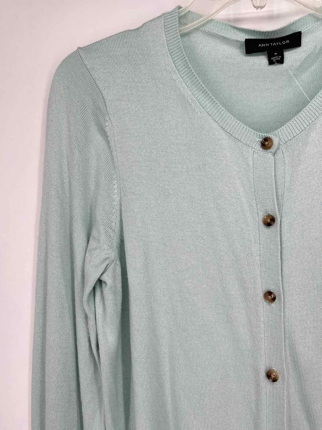 Ann Taylor Size M Aqua Cardigan