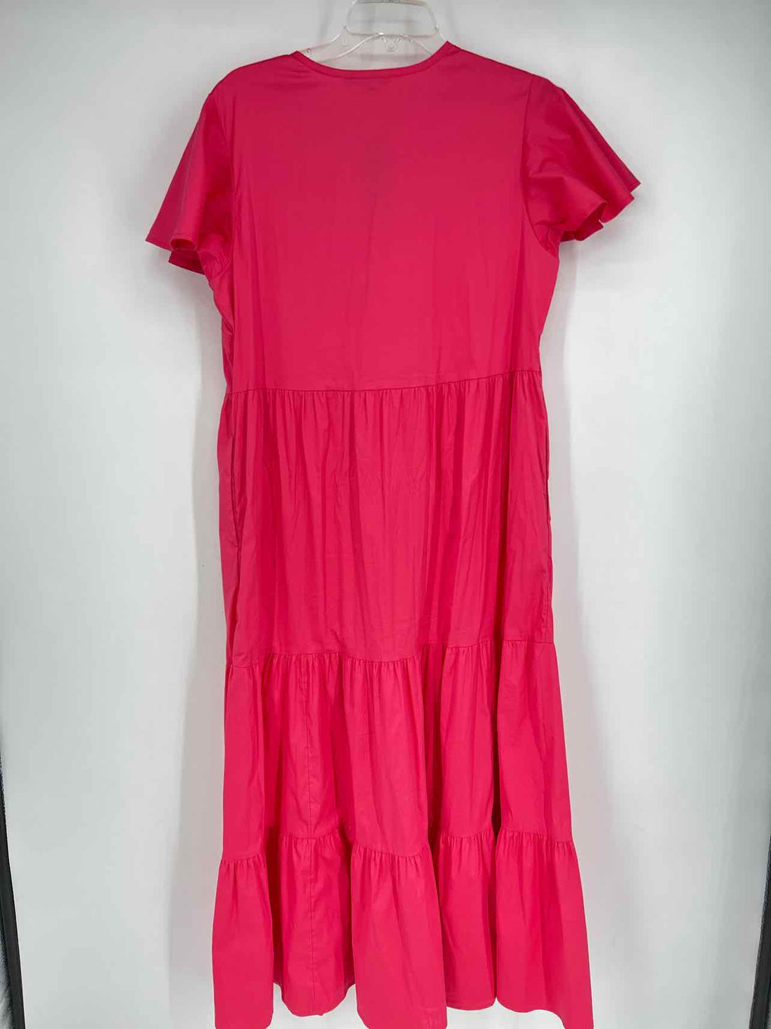 Chicos Size 1 (8) Pink Short Sleeve Maxi