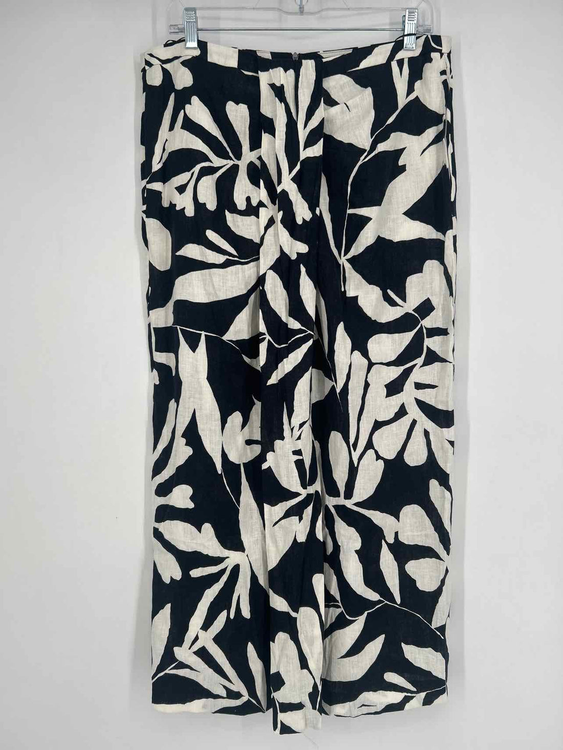 Massimo Dutti Size 10 Navy & White Print Linen Blend NWT Skirts