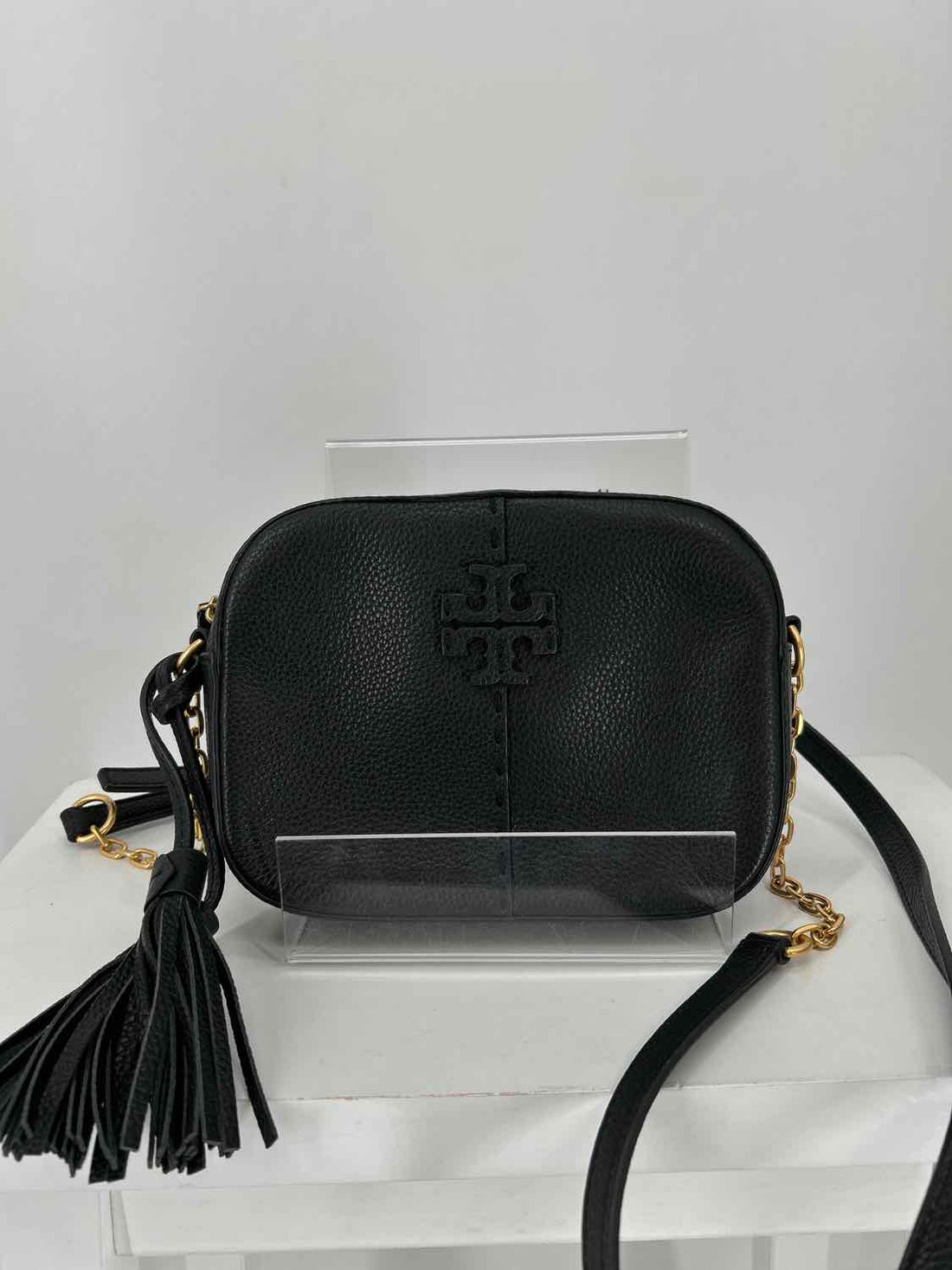 Tory Burch Black Leather Pre Owned Shoulder