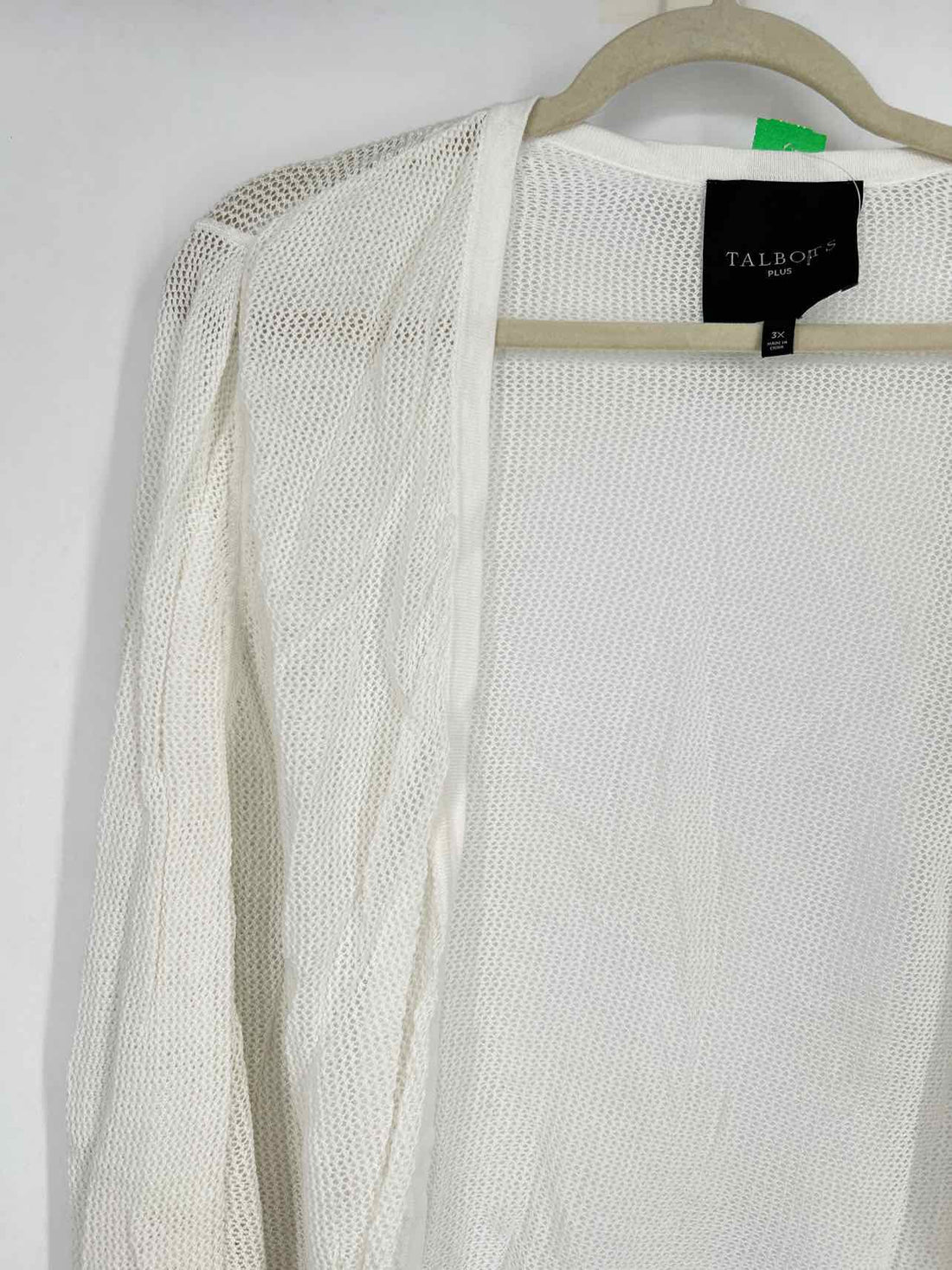 Talbots Size 3X White Cardigan