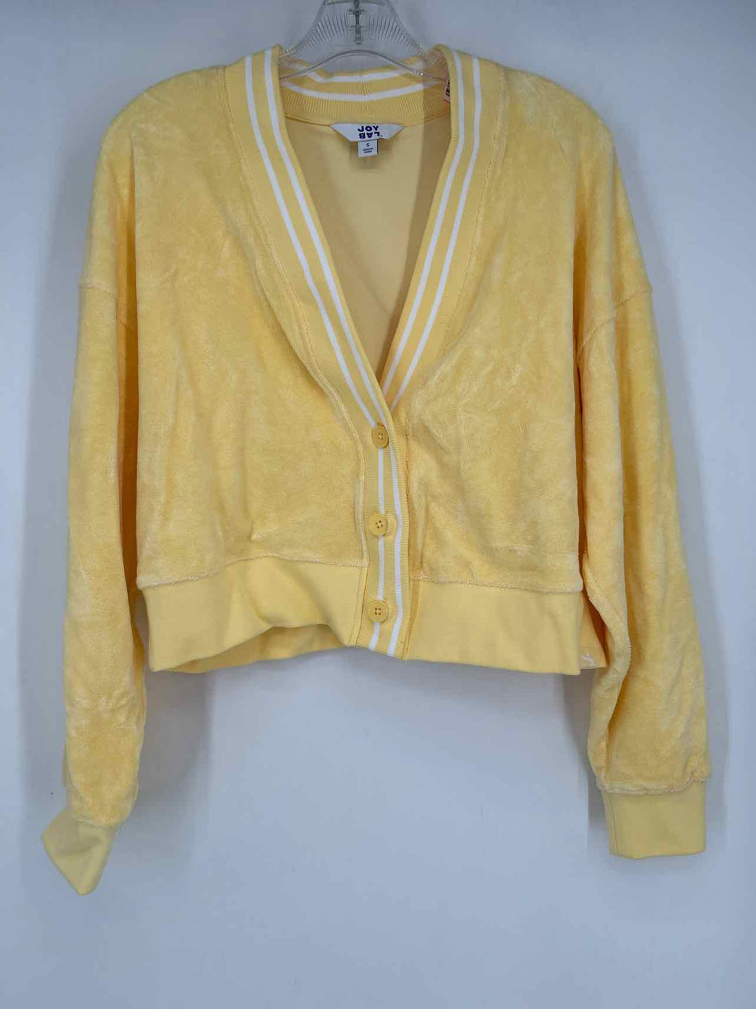 Joy Lab Size S Light Yellow Terry Active Jacket
