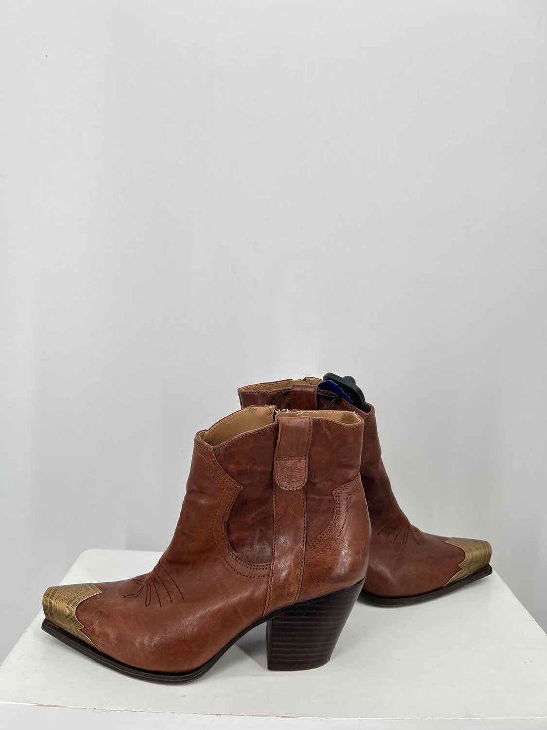 Gianni Bini Brown Leather Ankle Boot