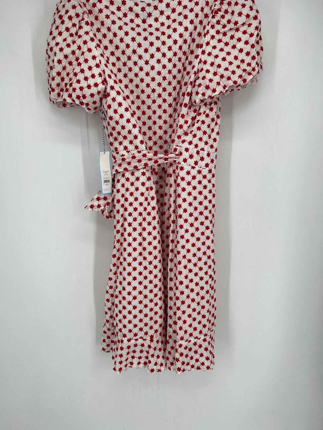 Draper James RSVP Size L White & Red Embroidered NWT Dress