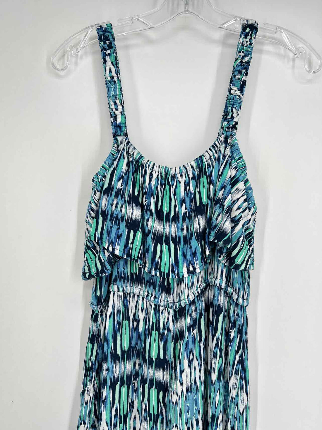 Harlow & Rose Size L Blue & White Print Dress
