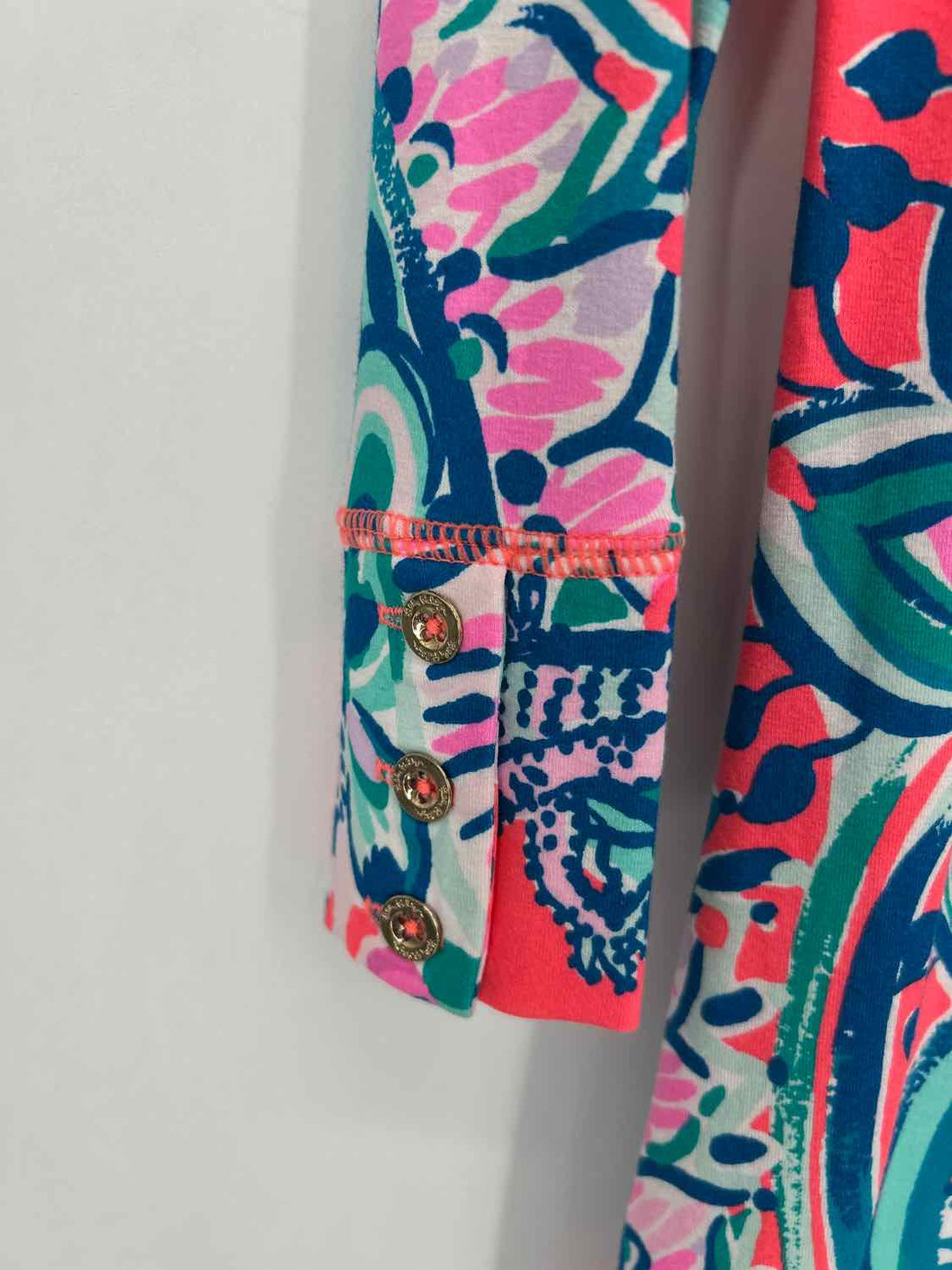 Lilly Pulitzer XS Neon Orange Long Sleeve Lilly Pulitzer Dress