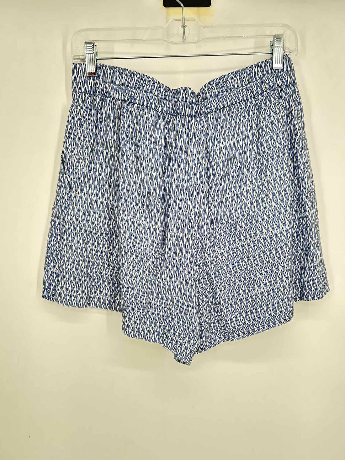 C&C California Size 8 Blue & White Print Linen/Rayon Shorts