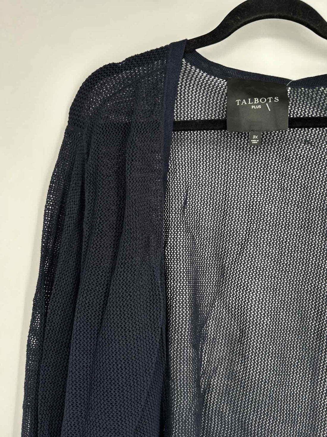 Talbots Size 3X Navy Cardigan
