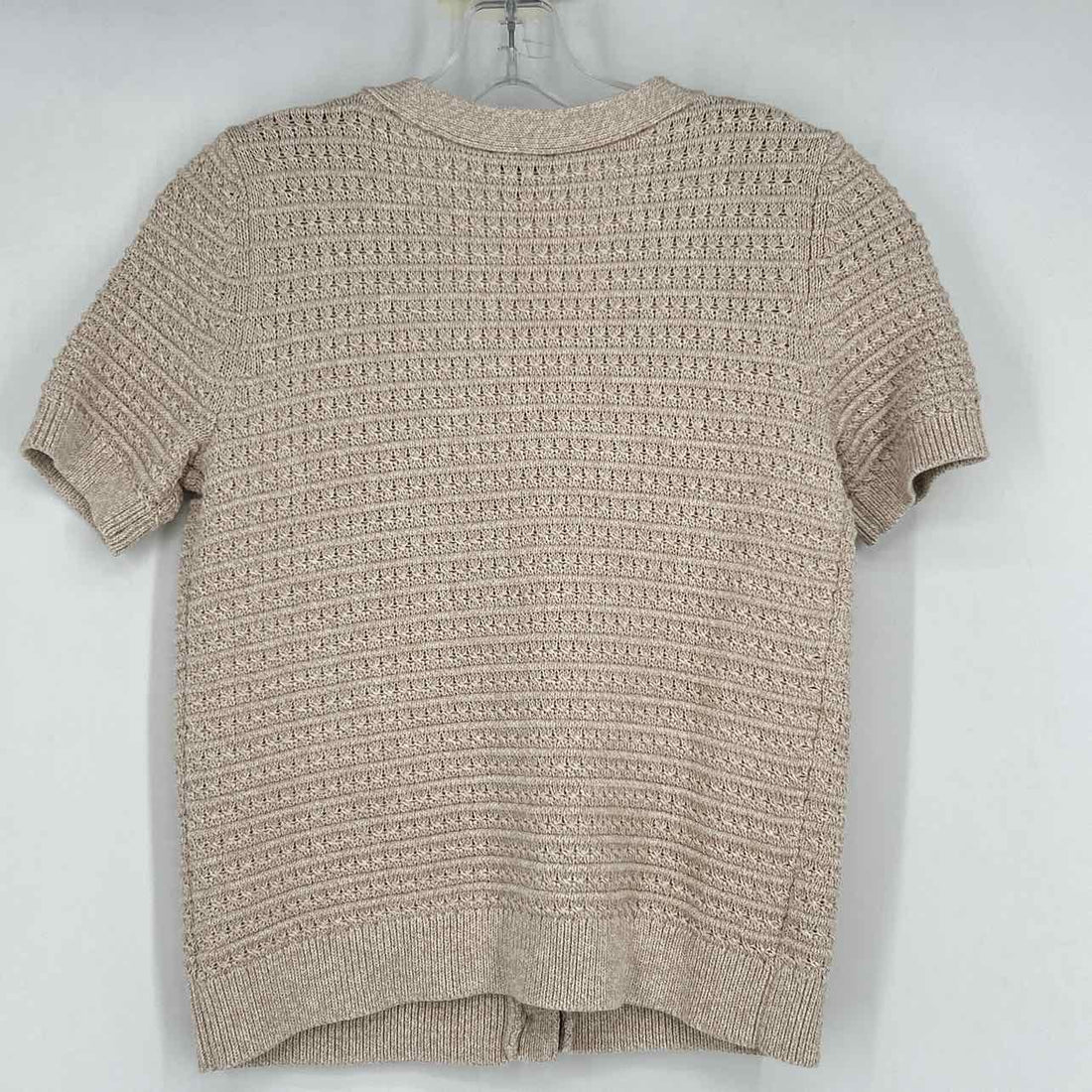Talbots Size XS Beige Short Sleeve