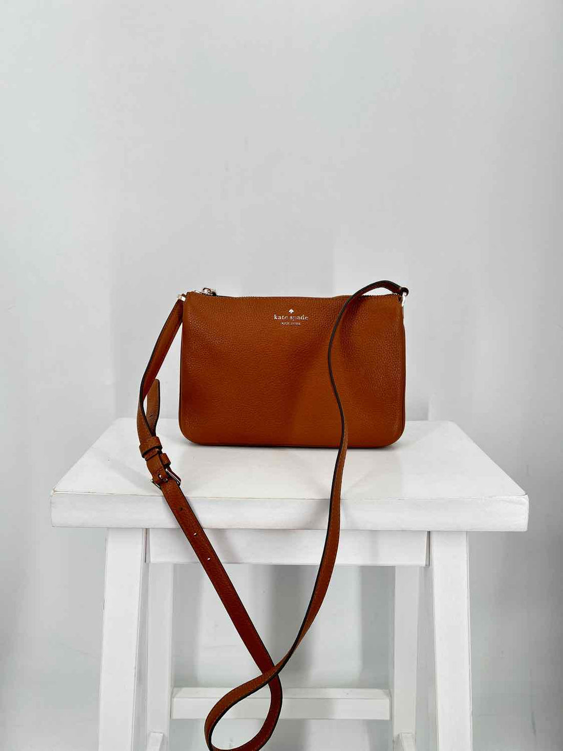 Kate Spade Brown Pebbled Leather Excellent Condition Crossbody